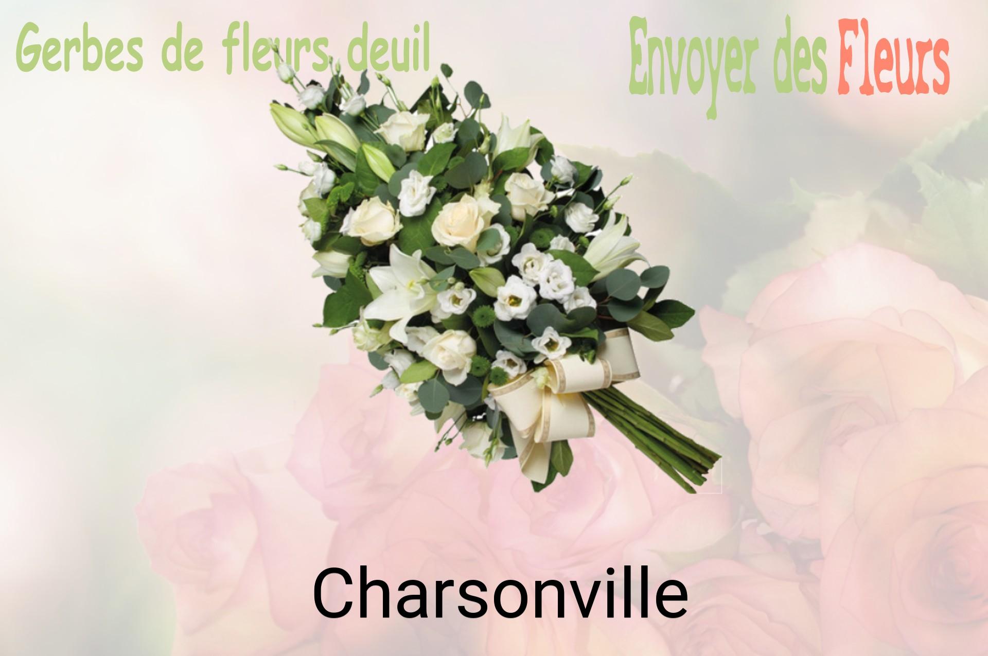 Gerbe de fleurs de deuil livrée à Charsonville